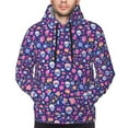 thumbnail image 4 of KLL colorful Skull butterfly flower1 Print Mens Hoodie Long Sleeve Casual Pullover Hooded Sweatshirt Fashion Drawstring Hoodies with Pocket-4X-Large, 4 of 6