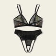 thumbnail image 4 of Everyday Bras for Women Underwear Men 34 High Waist Lace Underwear Set Men Brief Small Push up Bustier Lingerie Set Lace up Brief Underwear for Men Lace Lingerie Set plus Size Hence under Black M, 4 of 5