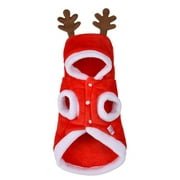 ziyahihome Christmas Dog Clothes Small Dogs Coral Velvet Costume Pet Cat Clothing Coat Pets Winter Costume