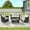 Beige, variant on 4-Piece Outdoor Patio Furniture Sets Garden Rattan Chair Wicker Set, Poolside Lawn Chairs with Tempered Glass Coffee Table Porch Furniture (Light Grey)