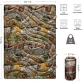 thumbnail image 4 of ECOSILK Outdoor Blanket  | XL Puffy Camping Blanket for Hiking Backpacking | Lightweight Packable Travel  Blanket w. Stuff Sack for Picnic Festival |55 X 79 in| Forest Camo..., 4 of 6