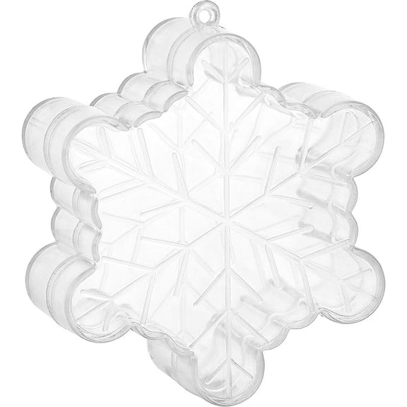 Snowflake Shaped Acrylic Candy Boxes 24 Pack 2.36"X2.36"X0.98"