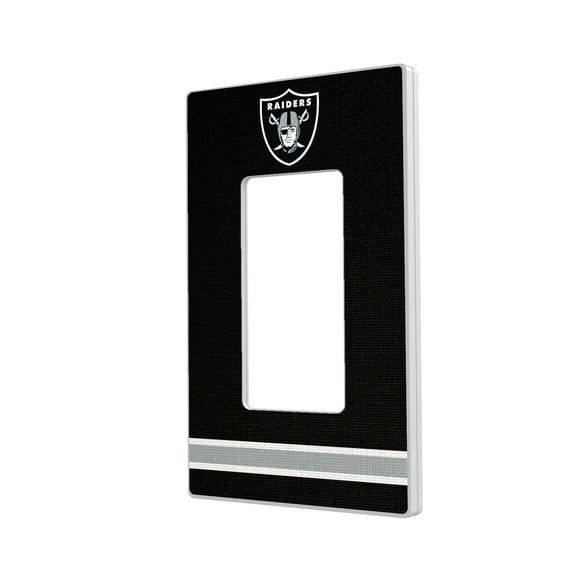 Las Vegas Raiders Stripe Single Rocker Light Switch Plate