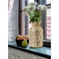 thumbnail image 2 of Serene Spaces Living Large Rattan Glass Vase, 7.25" Diameter & 12.5" Tall, 2 of 5
