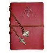 Journal-Cross-Faux Leather-Red (7 1/2 x 5 3/8)