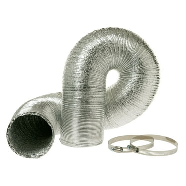 GE Appliances Dryer Duct, 8 Foot Length Metal Dryer Transition Duct, PM08X10085, UL Listed