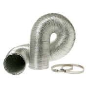 GE Appliances Dryer Duct, 8 Foot Length Metal Dryer Transition Duct, PM08X10085, UL Listed