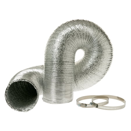 GE Appliances Dryer Duct, 8 Foot Length Metal Dryer Transition Duct, PM08X10085, UL Listed