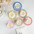 thumbnail image 3 of BalsaCircle 24 Assorted Disposable Paper Drinking Cups Saucers Floral Design Party Events Decorations Supplies, 3 of 8