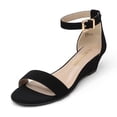 thumbnail image 3 of Sandalia DREAM PAIRS INGRID Negra de Nobuk con Cuña 4.5 cm Talla 9.5, 3 of 5