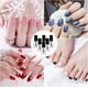 thumbnail image 5 of 6 botellas de esmalte de uñas transparente de 5 ml con tapa de pincel negra, botellas de vidrio vacías cuadradas rellenables con 6 bolas agitadoras y 2 embudos., 5 of 9