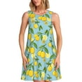 thumbnail image 1 of Balery Lemon (3) Vestidos de verano para mujer con estampado: vestido holgado sin mangas, vestido playero informal y cómodo para días calurosos., 1 of 7