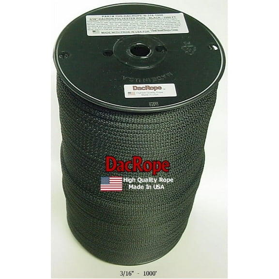1000' - 3/16" Ham Radio Antenna Support Rope - First Quality Polester Rope for, DIPOLE, Long Wire and other Antennas