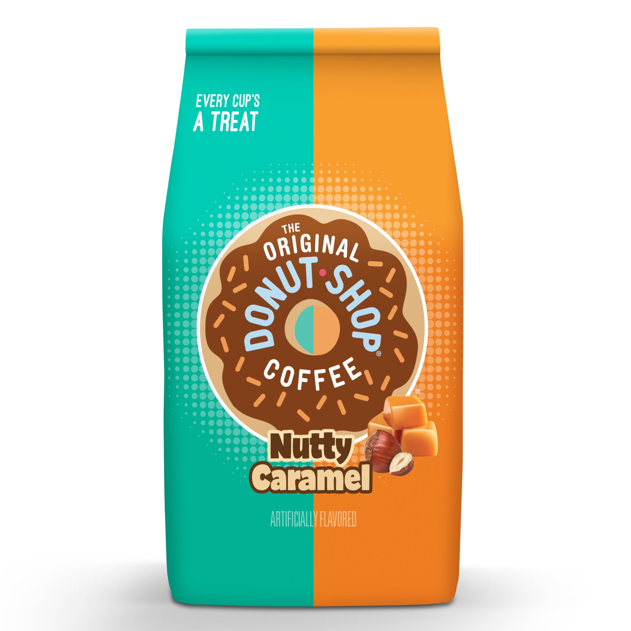 (3 pack) The Original Donut Shop, Nutty Caramel Medium Roast Ground Coffee, Bagged 12 oz