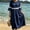 Navy, variant on QUNYINEY Casual Dresses Women Faux Cotton Linen Black Long 3/4 Sleeve A Line Dress Lace Crew Neck Flowy Loose Fit Dresses