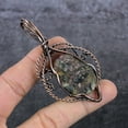 thumbnail image 4 of Natural Watermelon Tourmaline Copper Wire Wrap Gift Jewelry Pendant 3.15", 4 of 4