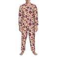 thumbnail image 3 of Fotbe rock music Skull record Pijama de Hombre con Estampado de Manga Larga, Conjunto de 2 Piezas, Ropa de Dormir Suave y Cómoda con Bolsillos-Medium, 3 of 7