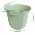 thumbnail image 2 of 1 Pcs Hanging Trash Can, Wall Mounted Flower Trash Can, Hanging Kitchen Waste Bins Over-Cabinet Trash Can Collapsible Hanging Small Plastic Garbage for Bedroom Bathroom Office Camping, 2 of 9