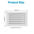 thumbnail image 2 of Cubierta de ventilación de aluminio Uxcell de 8 x 6 pulgadas, cubierta de rejilla de ventilación HVAC con lamas, tono plateado, 2 of 7