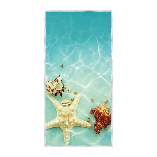 Fesfesfes Portable Microfiber Shore Towel Lightweight Sand Proof Construction Quickly Drying Multipurpose Blanket Swim Pool Gear Vacation Helper