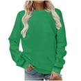 thumbnail image 2 of Women's Sweatshirts Plus Size 3X Long Sleeves Casual Shirts Solid Color Round Neck Sweatshirt Crewneck Pullover Tunic, 2 of 7