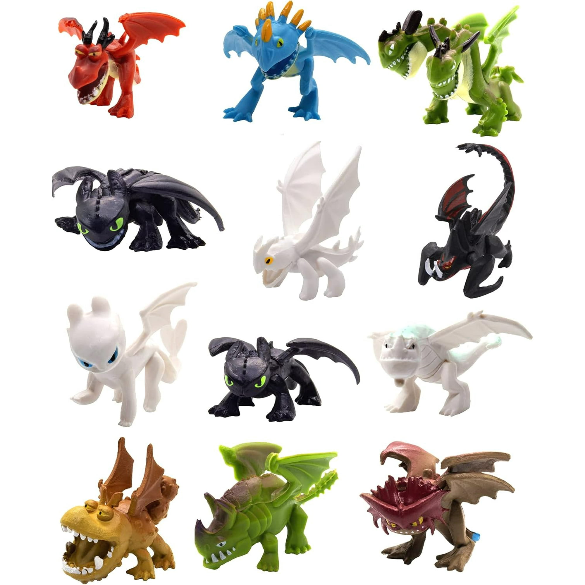Toysvill Dragon Httyd Mini Figures (Set Of 12) - Action Figures