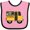 Pink and Black, variant on Inktastic School Bus Boys or Girls Baby Bib