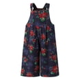 thumbnail image 2 of Salopettes Décontractées Imprimées Boho pour Femmes, Pantalon Ample, Combinaison Boho à Jambes Larges, Grande Taille, 2 of 6