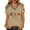 Beige, variant on JULMCOMO 4th of July Shirts Women Red White Blue V Neck 250th Anniversary Tops Patriotic Short Sleeve American Flag T Shirts Beige M