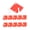 Red, variant on 100Pcs Square PE Slotted Key Tags, Purple Plastic Hanging Tags with Metal Snap Hooks Used for Key Cabinets/Storage Cabinets/Storage Boxes/Homes/Offices/Garages, 37 x 40 x 1.6mm