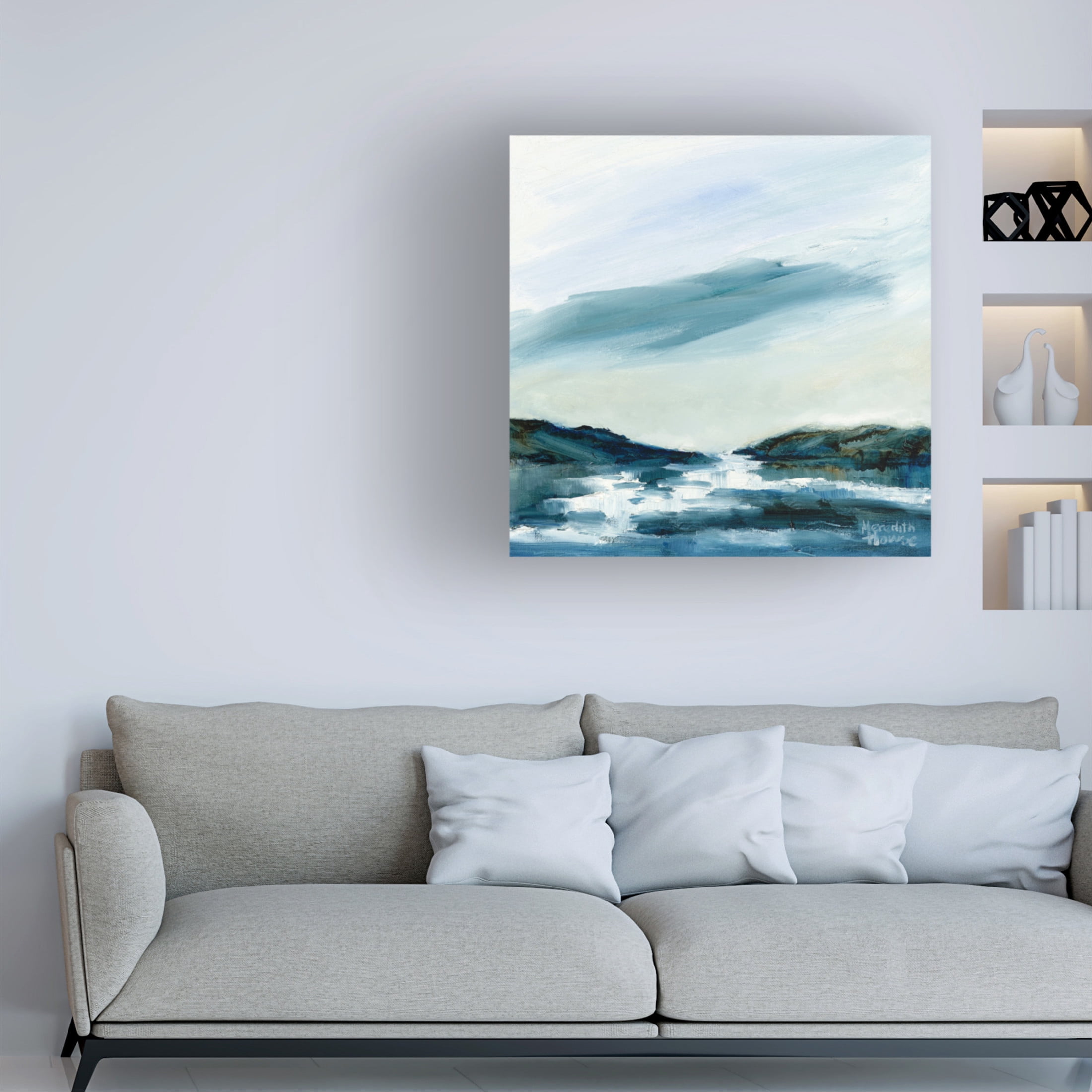 Canvas Wall Art - Meredith Howse 'Rain Coming' Wall Art for Living Room, Bedroom, or Office Décor by Trademark Fine Art - 24 x 24 Inches