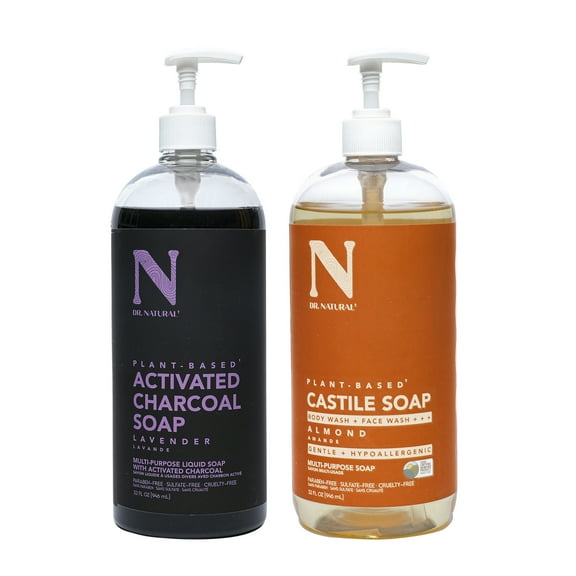 Dr. Natural Castile Liquid Soap Kit, Almond and Vanilla, 2 Pc