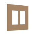 thumbnail image 2 of Cubierta decorativa para tomacorriente Oilbiexn de 2 módulos, color taupe cálido, 2 of 8