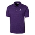thumbnail image 2 of Men's Cutter & Buck Purple Northwestern Wildcats Advantage Space Dye Tri-Blend Polo, 2 of 3