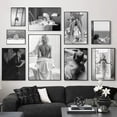 thumbnail image 2 of Póster de lienzo HD con impresión de arte de pared en blanco y negro moderno con espalda de mujer sexy a la moda para baño de lujo, decoración para el hogar, dormitorio y sala de estar, 2 of 5