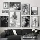 thumbnail image 2 of Póster de lienzo HD con impresión de arte de pared en blanco y negro moderno con espalda de mujer sexy a la moda para baño de lujo, decoración para el hogar, dormitorio y sala de estar, 2 of 5