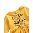 thumbnail image 4 of ZAXARRA Girls Clothes Set, Round Collar Pullover Pants and Headdress, 4 of 7