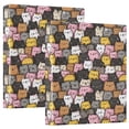 thumbnail image 2 of Three Ring Binder Anime Cats 1.5 Inch Round Binder D-Rings for Office Supplies and More, 2 of 10