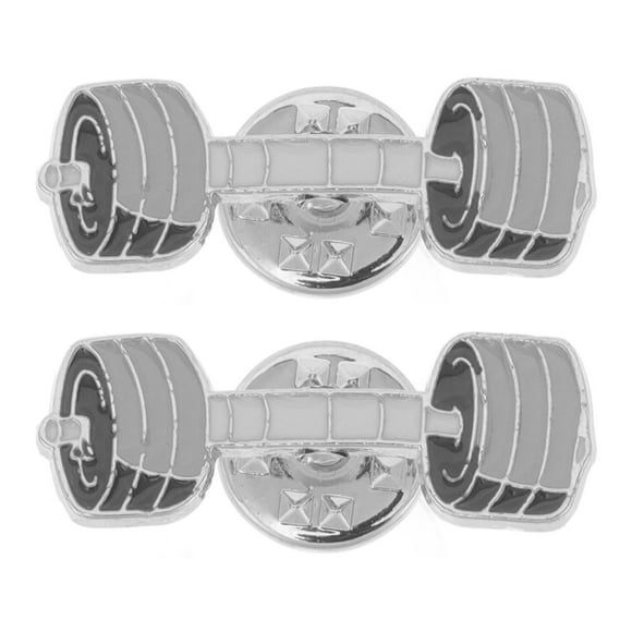 2 broches divertidos para mochila de aleación de zinc con forma de mancuerna, broche de dibujos animados, broche de solapa, diseño de mancuerna, broche de dibujos animados, joyería.