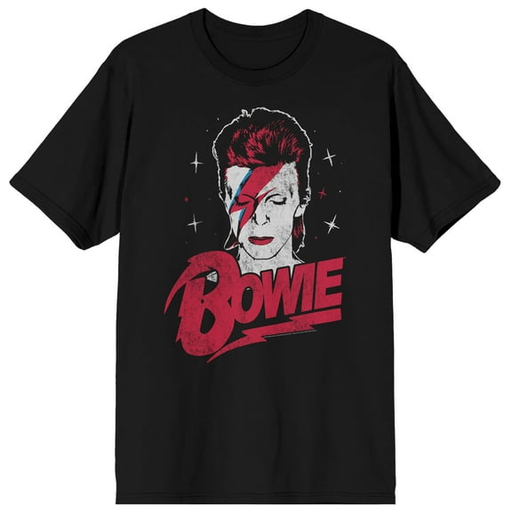 Bowie Face Black Vintage Print Tee-6XL