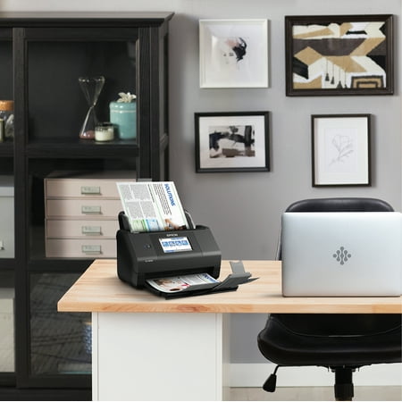 Epson - WorkForce ES-580W Wireless Duplex Touchscreen Desktop Document Scanner