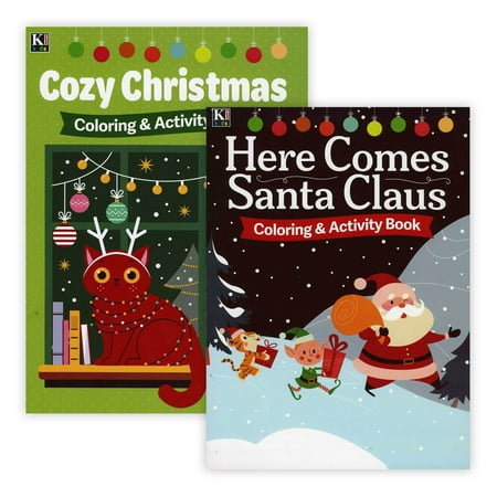 Kappa Christmas Coloring Book 2 Title Fun Workbook for Learning Drawing Coloring 2-Pack