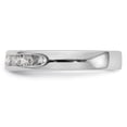 thumbnail image 3 of Solid 14K White Gold Seven Stone Diamond Channel Set Wedding Band Ring Size 5 (.49 cttw.), 3 of 8