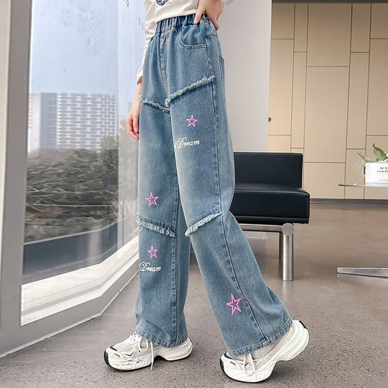 Jean Pour Fille Kut Kids - Taille 4 - Coupe Boyfriend Délavé Bleu - Jambe Droite - Occasion Très Bon état