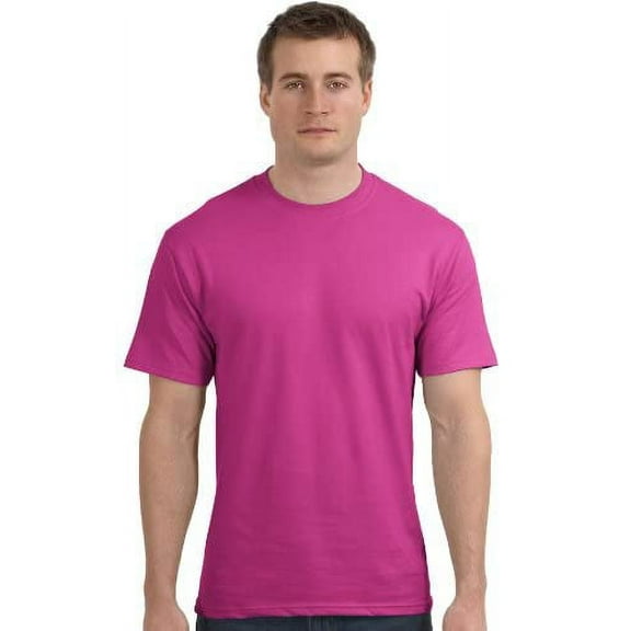 Hanes Men`s Beefy-T Adult Short-Sleeve T-Shirt,5180,3XL,Wow Pink (Pack of 2) 2 Wow Pink