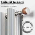 thumbnail image 2 of Outdoor Curtains for Patio Waterproof, Vintage Stripes Outdoor Privacy Panels Grommet, Retro Minimalist Lines Pattern Light Blue Blackout Outside Curtains for Porch/Cabana 54"x95", 1 Panel, 2 of 8
