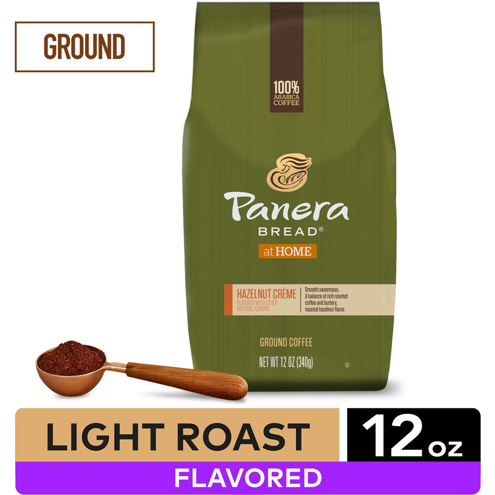 Panera Bread Hazelnut Crème, Flavored Coffee, Ground Coffee, Bagged 12