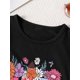 thumbnail image 2 of Tween Girls' Cartoon Print Short Sleeve Top And Cargo Casual Short Sleeve Crew Neck T-Shirt, Machine Washable | School-Themed Casual Clothing | Vibrant Design | Stretchable Knit Fabric, 2 of 5