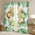 thumbnail image 2 of Erosebridal Elephant Lion Zebra Curtains for Living Room (38Wx45L),Tropical Leaves 30%-50% Blackout Curtains Set of 2 (38x45),Cartoon Animal Curtains and Drapes,Kawaii Bedroom Decoration, 2 of 6