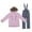 Light Pink, variant on YunPes Fashion Girls Snowsuit Adjustable Overall Bibs 2 Piece Full Zip Faux Fu𝗿 Hooded Coats & Snow Pants Snowboarding Ski Suit